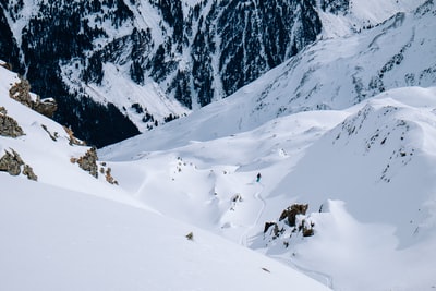 雪山鸟瞰图